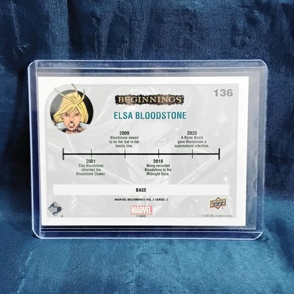 5/$20 Mint 2023 UD Elsa Bloodstone Marvel Beginnings Vol. 2 Series 2 Card 136!! - Picture 2 of 2
